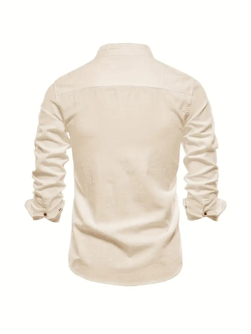 Herre Skjorte Knapper Tidløs Design 5