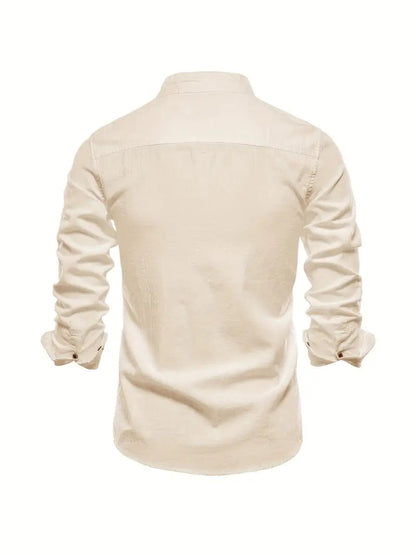 Herre Skjorte Knapper Tidløs Design 5