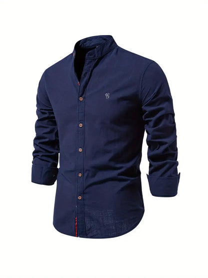Herre Skjorte Knapper Tidløs Design 6