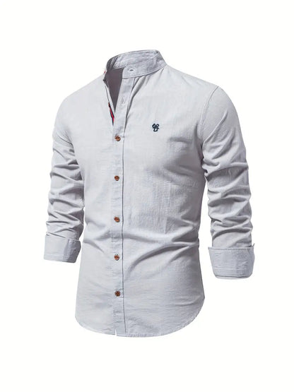 Herre Skjorte Knapper Tidløs Design 8