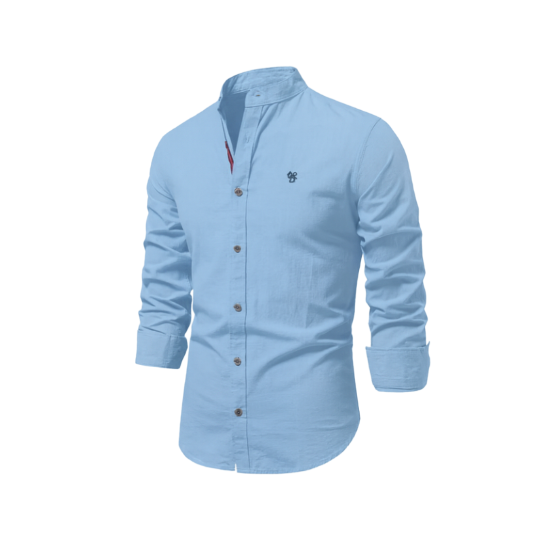 Herre Skjorte Knapper Tidløs Design 9