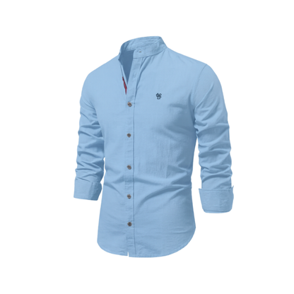 Herre Skjorte Knapper Tidløs Design 9