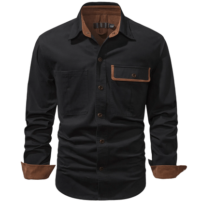 Herre Skjortejakke Dual-tone 100% Bomuld 1