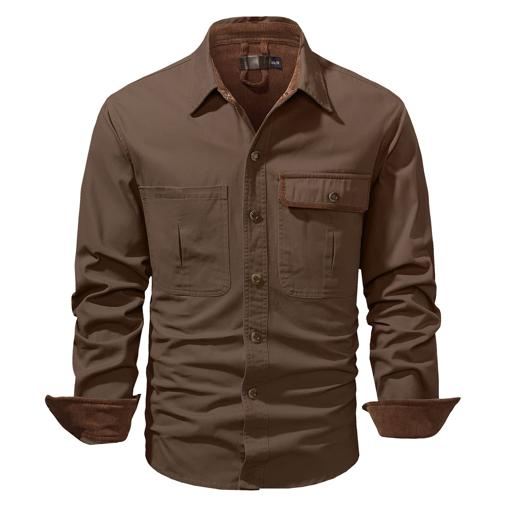 Herre Skjortejakke Dual-tone 100% Bomuld 3