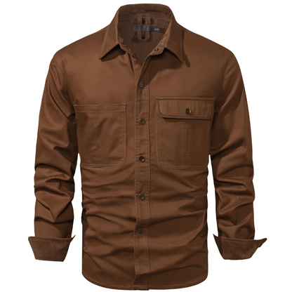 Herre Skjortejakke Dual-tone 100% Bomuld 5