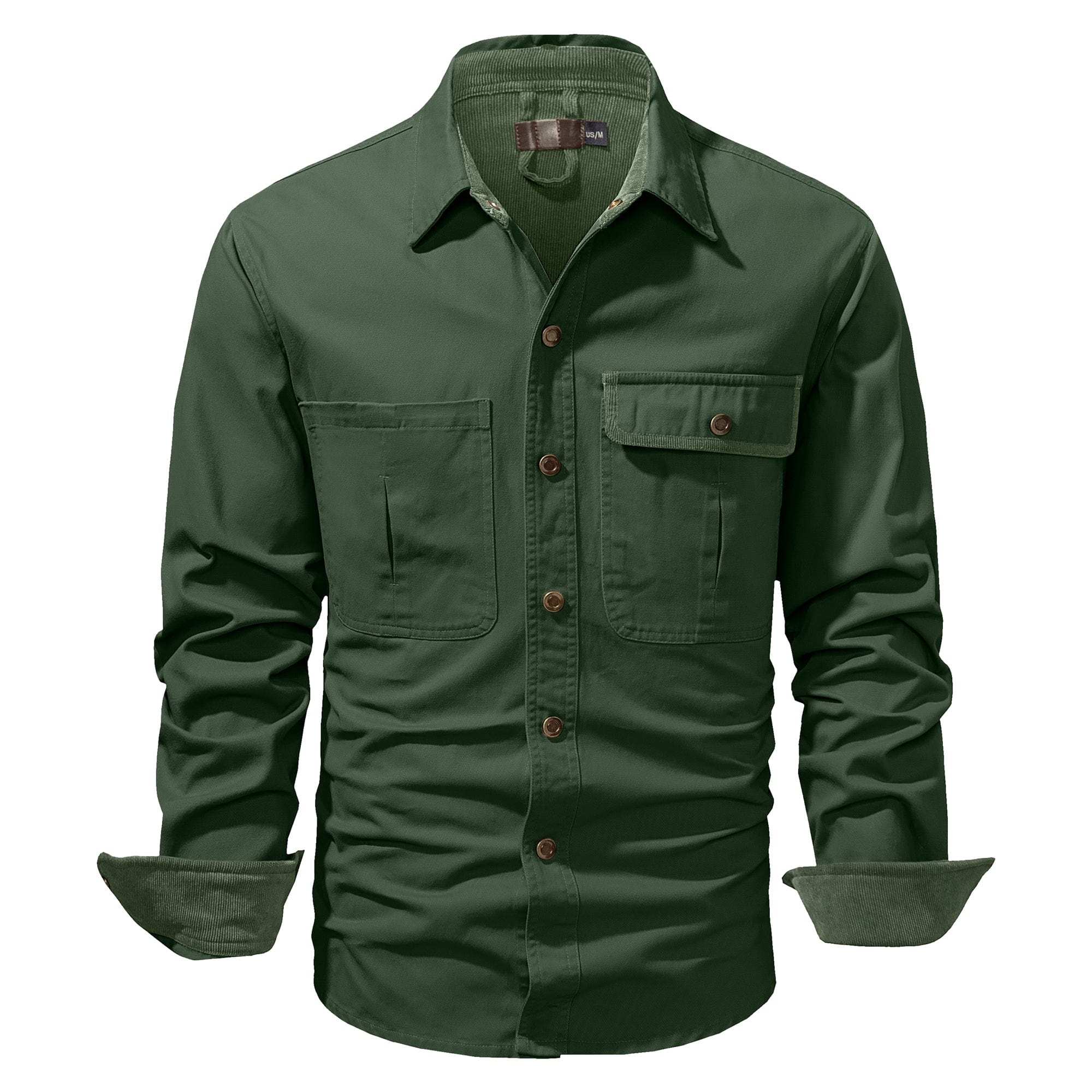Herre Skjortejakke Dual-tone 100% Bomuld 6