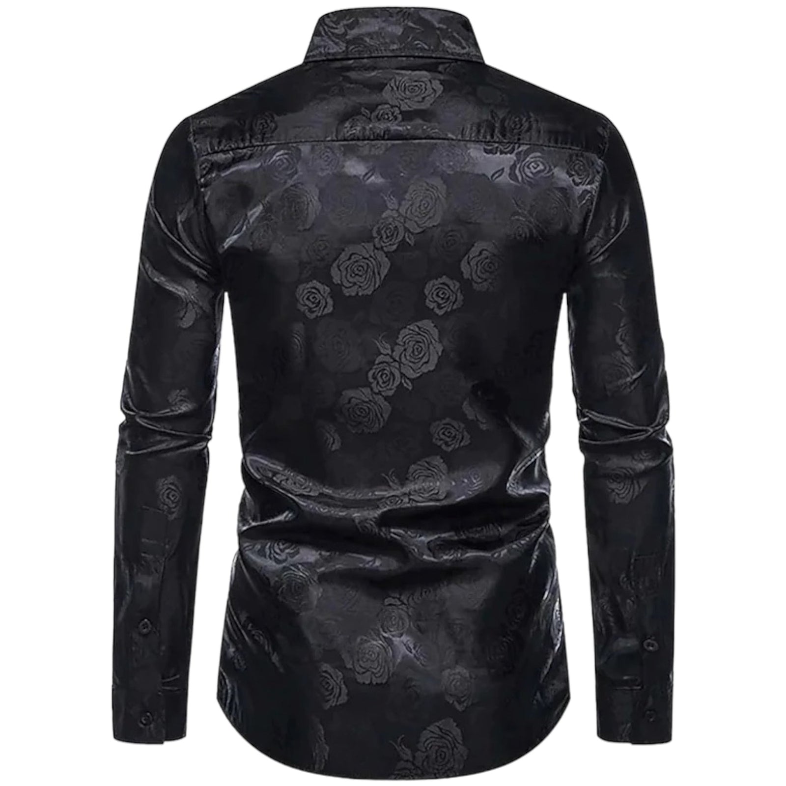 Herre Skjorter Langærmet Bomuld med Blomsterdetaljer 3