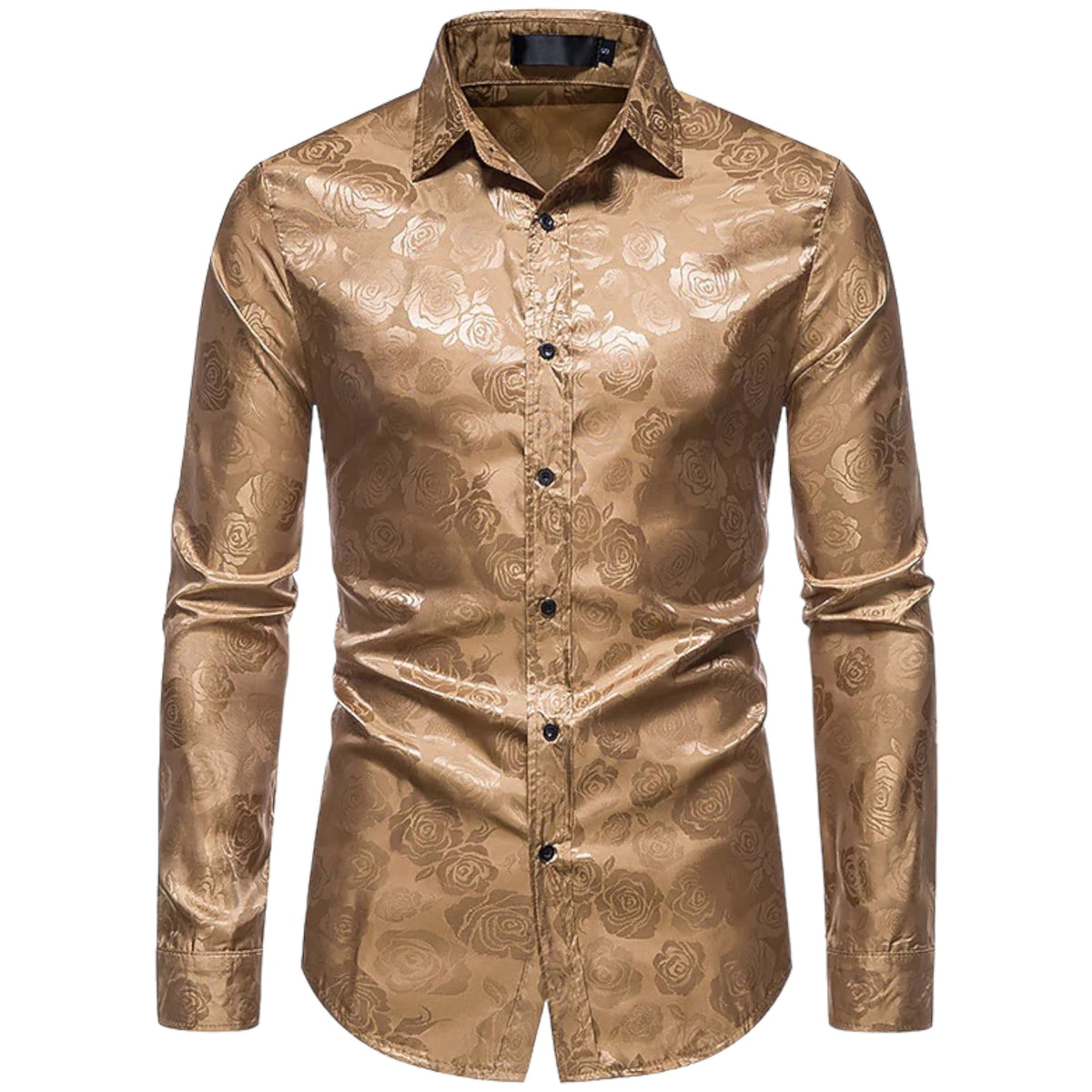 Herre Skjorter Langærmet Bomuld med Blomsterdetaljer 6