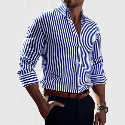 Herre Skjorter Moderne Stribet Design Casual Style 0