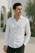 Herre Skjorter Smart Casual Slim Fit Stretchbart Åndbart Stof 1