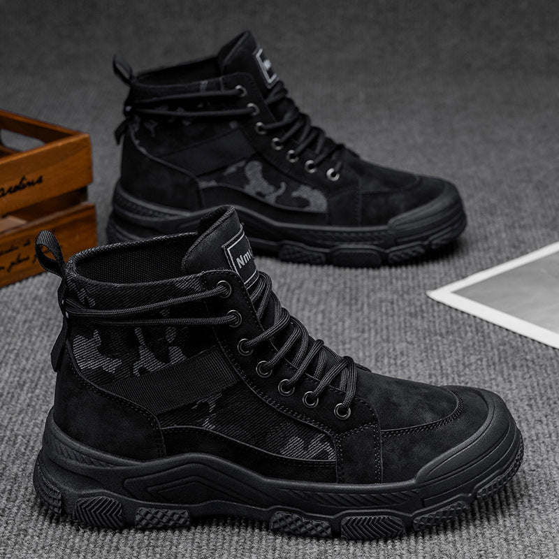 Herre Sneakers High-Cut Sporty Stil med Camouflagemønster 2