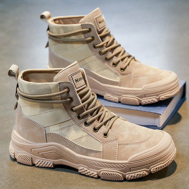 Herre Sneakers High-Cut Sporty Stil med Camouflagemønster 3