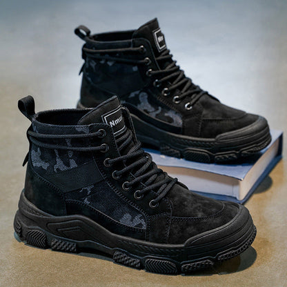 Herre Sneakers High-Cut Sporty Stil med Camouflagemønster 4