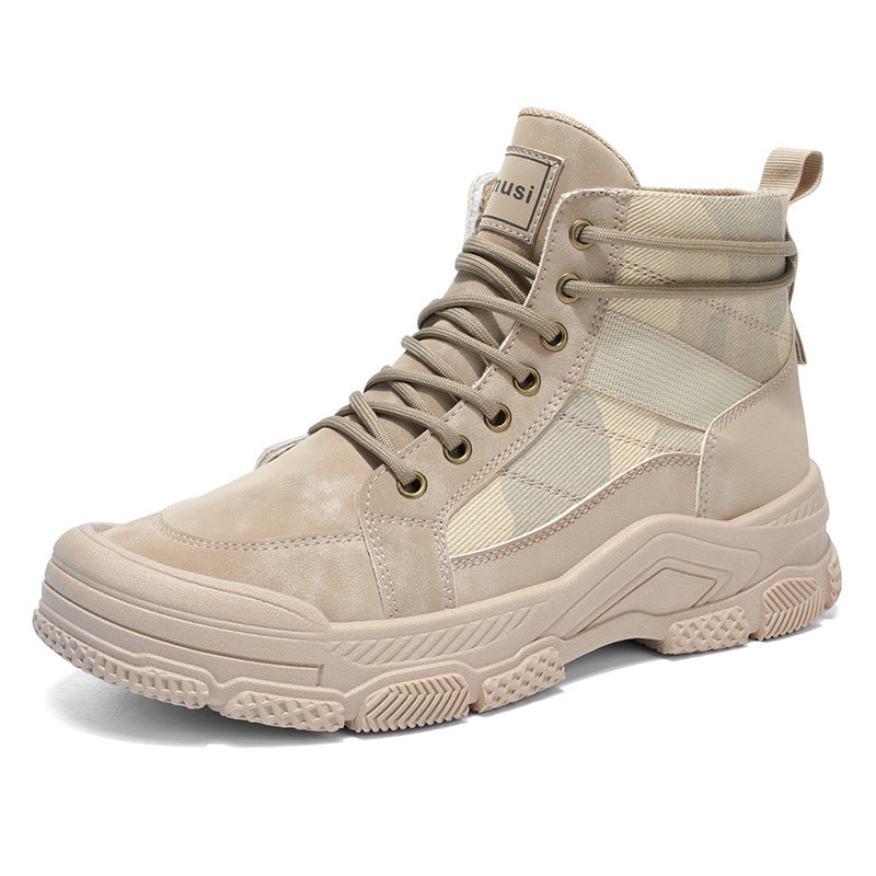 Herre Sneakers High-Cut Sporty Stil med Camouflagemønster 5