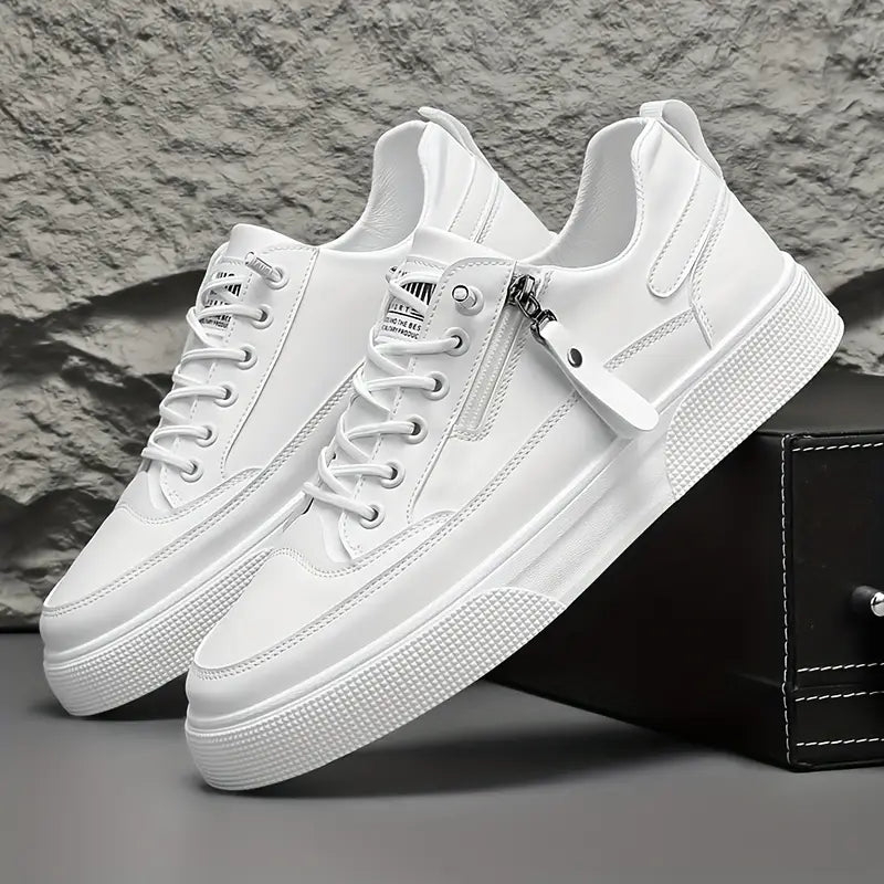 Herre Sneakers Slankt Design med Lynlås og Snørebånd 7