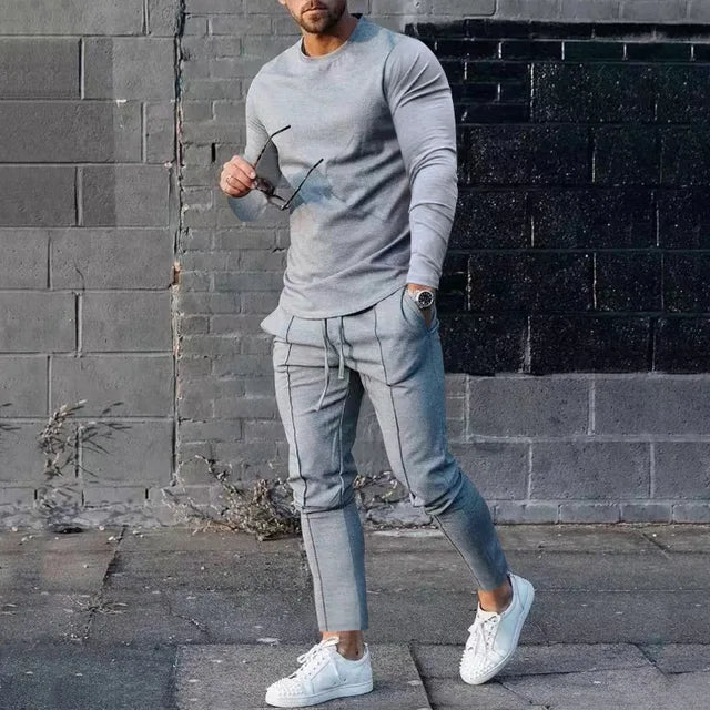Herre Sport Sæt Langærmet Polyester 3