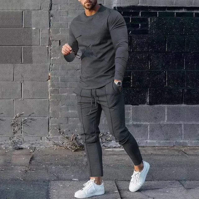Herre Sport Sæt Langærmet Polyester 4