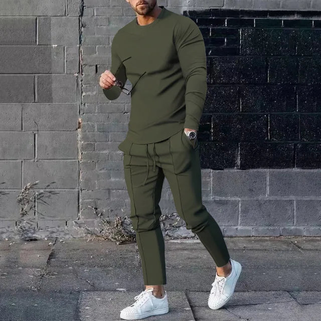 Herre Sport Sæt Langærmet Polyester 5