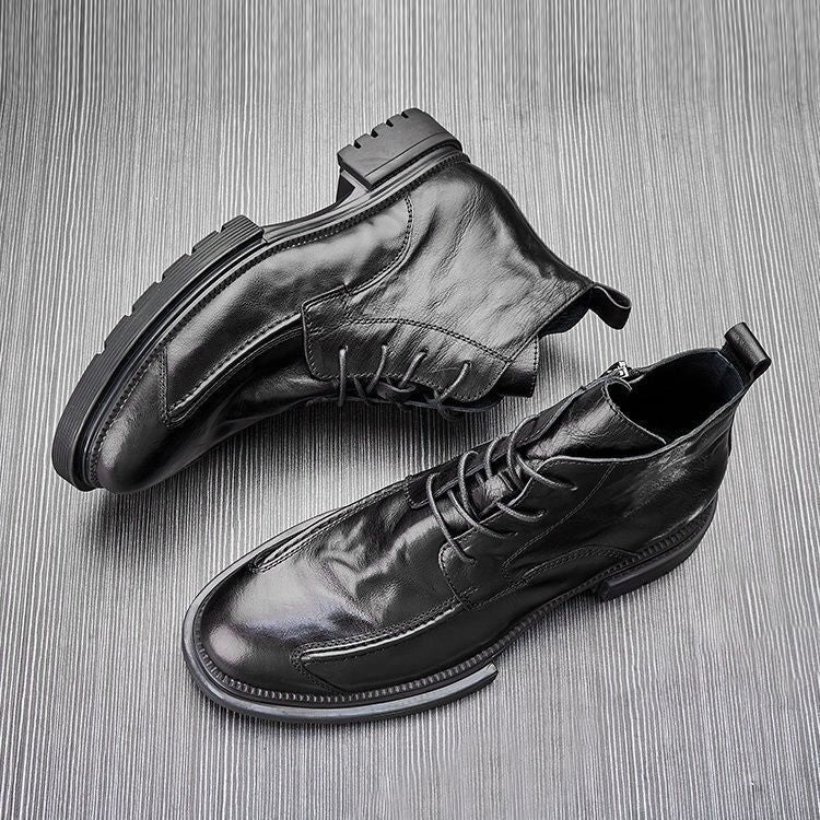 Herre Støvler Retro Ankelstøvler med Chunky Sål 4