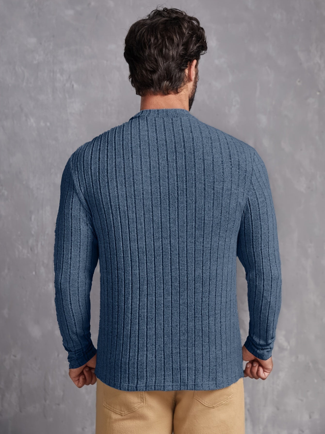 Herre Striktrøje Casual Crewneck Stil 3