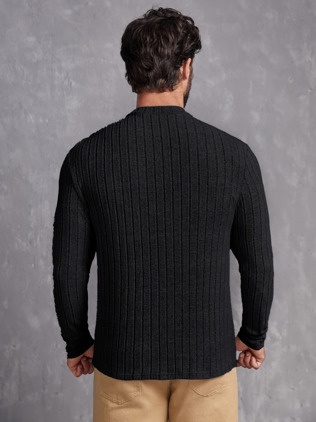 Herre Striktrøje Casual Crewneck Stil 5