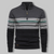Herre Striktrøje Quart Zipper Noors Mønster Blød Stof 6