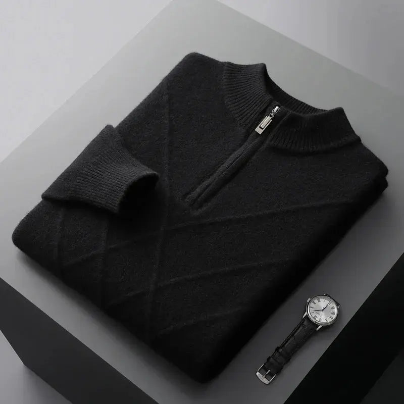 Herre Striktrøje Struktureret Casual Stil 1