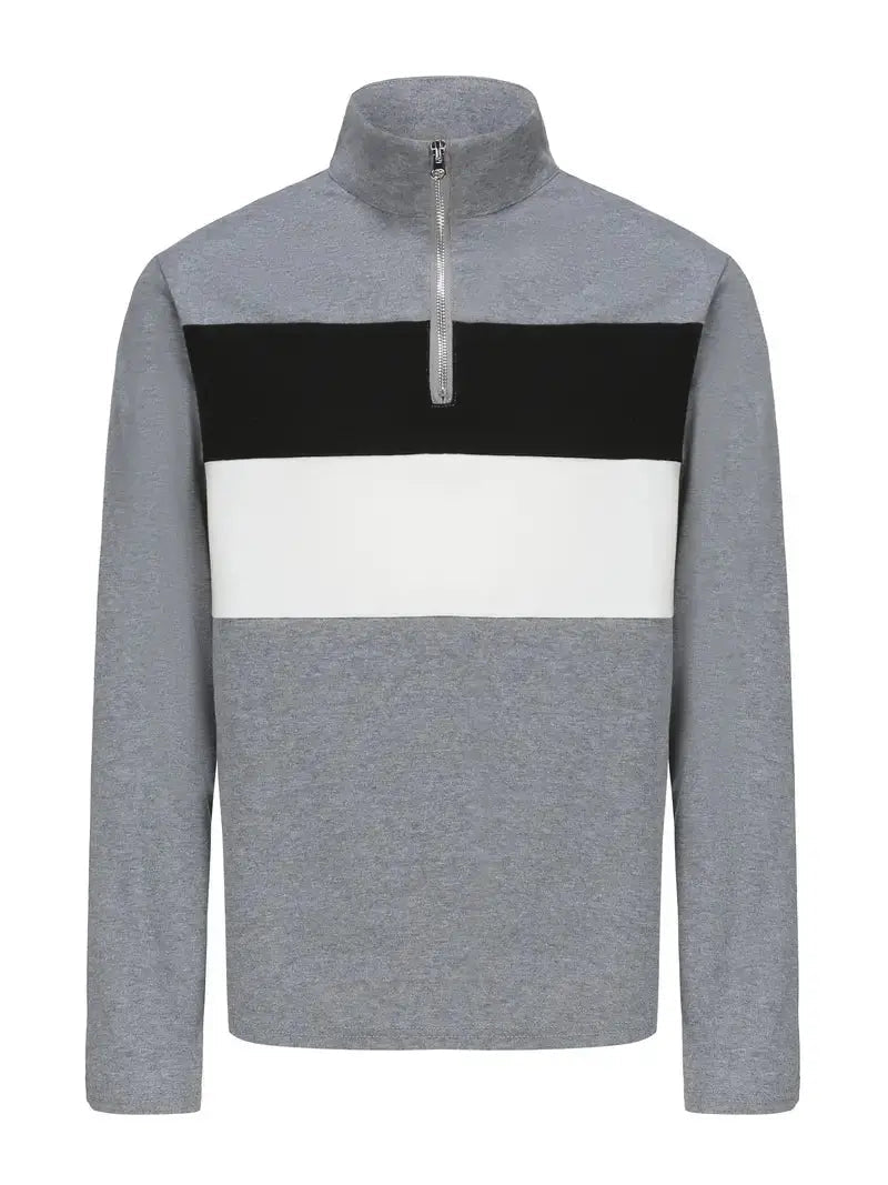 Herre Sweater Lynlås Fleece Komfortabel Stilfuld 4