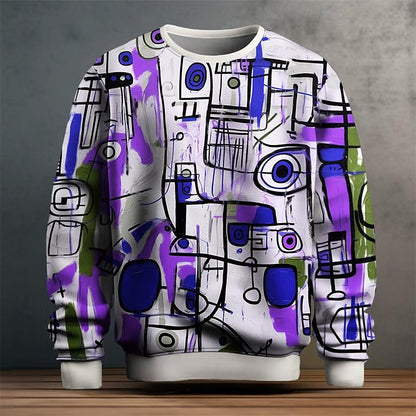 Herre Sweater med Geometrisk Mønster 4