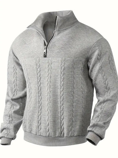 Herre Sweater med Lynlås Moderne Stil 2