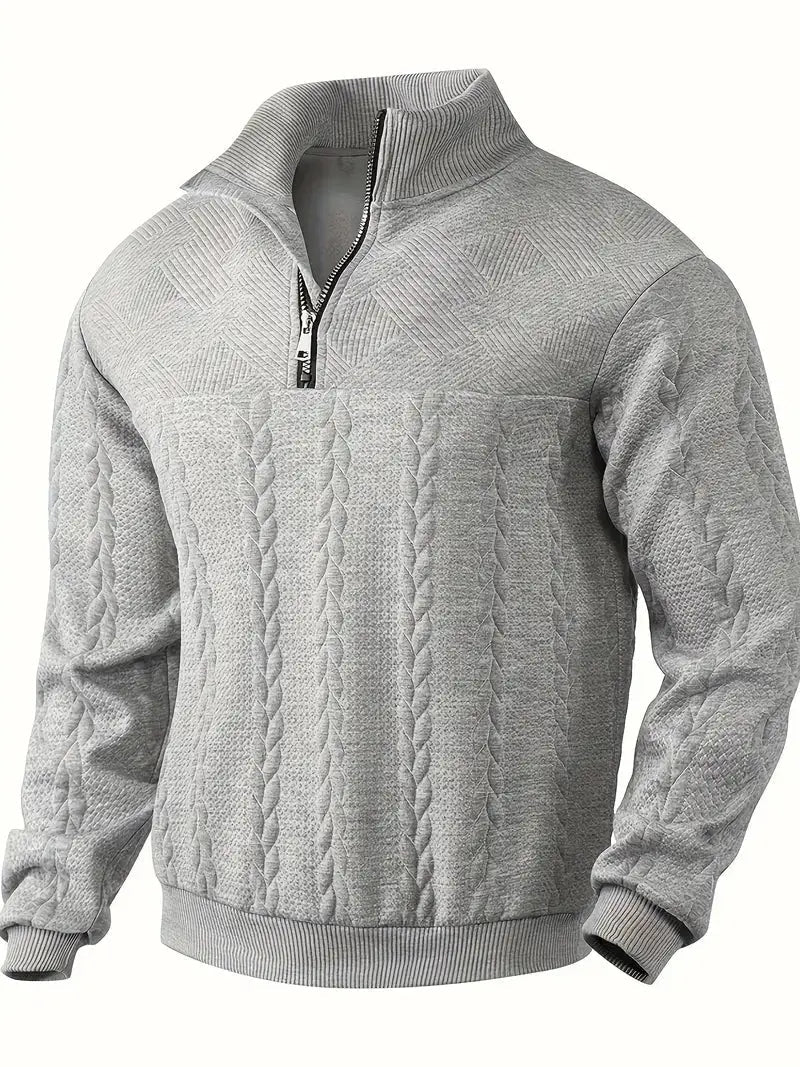Herre Sweater med Lynlås Moderne Stil 2