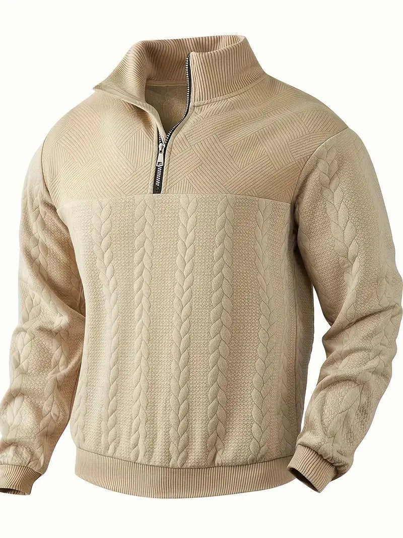 Herre Sweater med Lynlås Moderne Stil 3