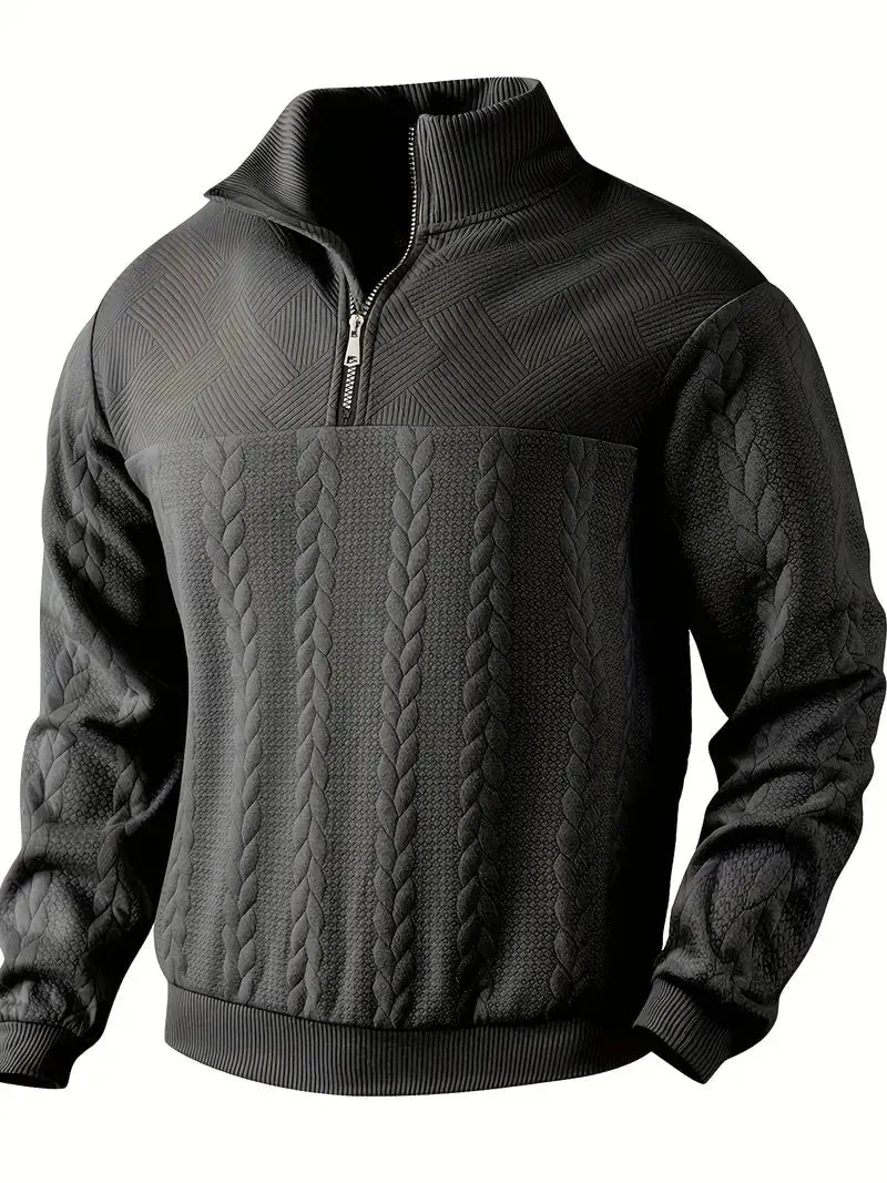 Herre Sweater med Lynlås Moderne Stil 4