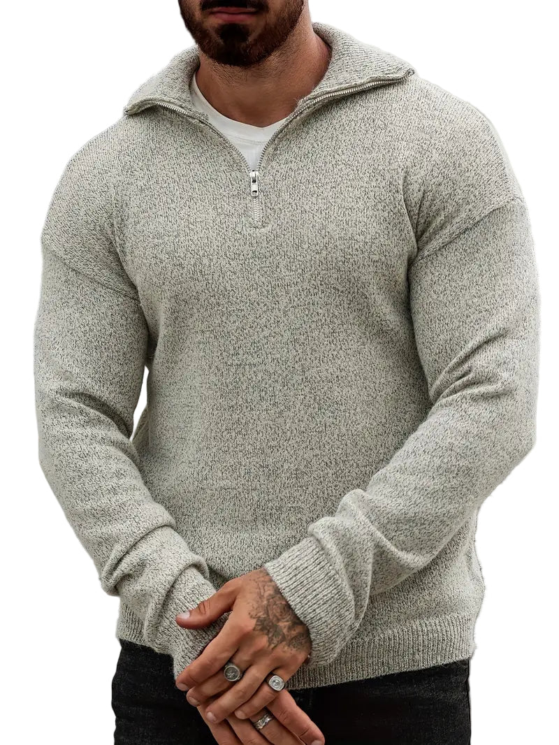Herre Sweater med Lynlås Stilfuld og Komfortabel Design 0