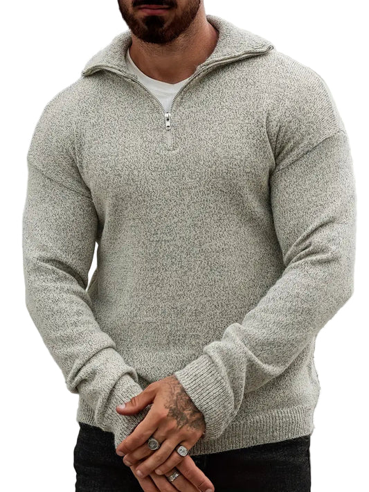 Herre Sweater med Lynlås Stilfuld og Komfortabel Design 0