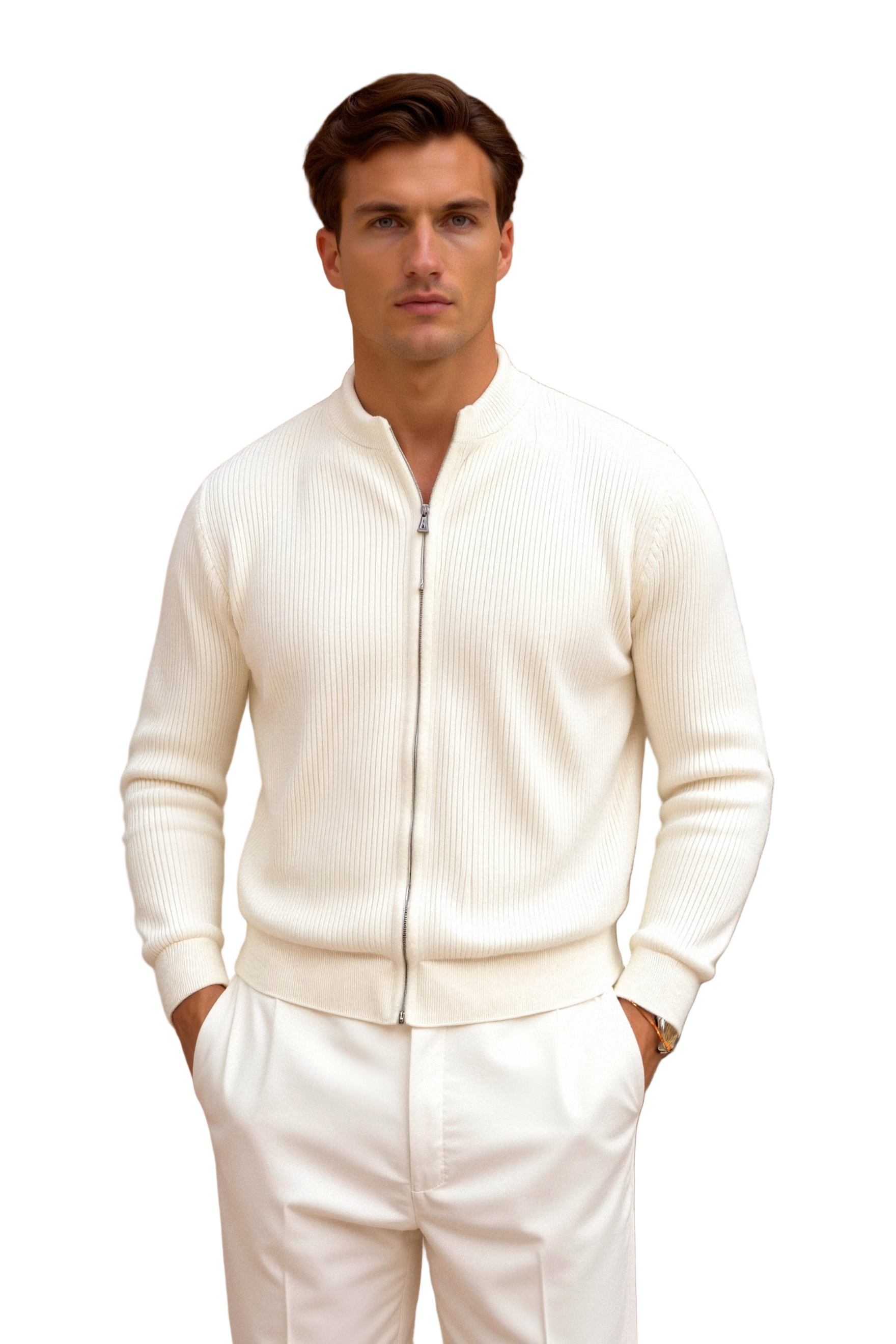 Herre Sweater med Rund Halsudskæring 0