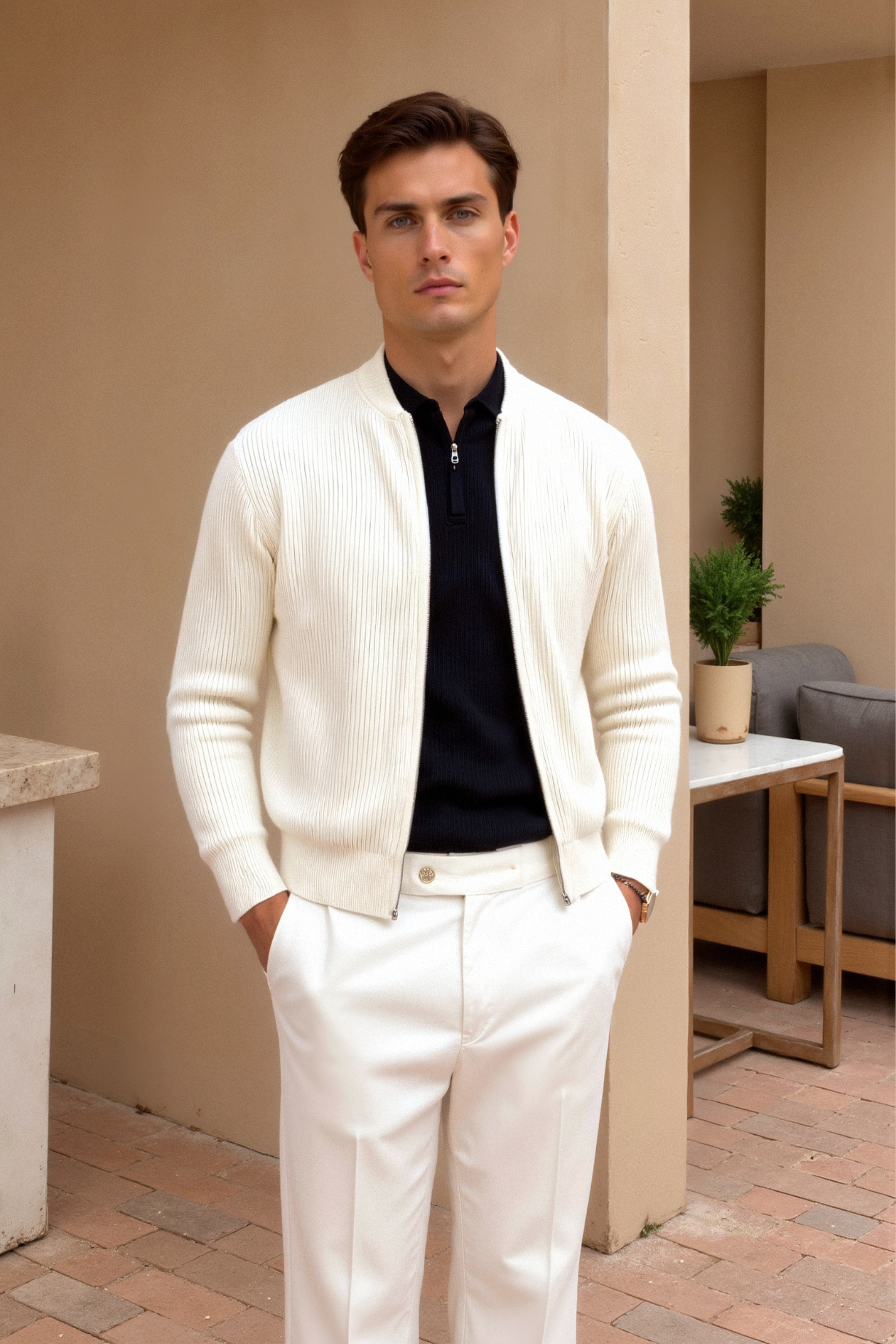 Herre Sweater med Rund Halsudskæring 3