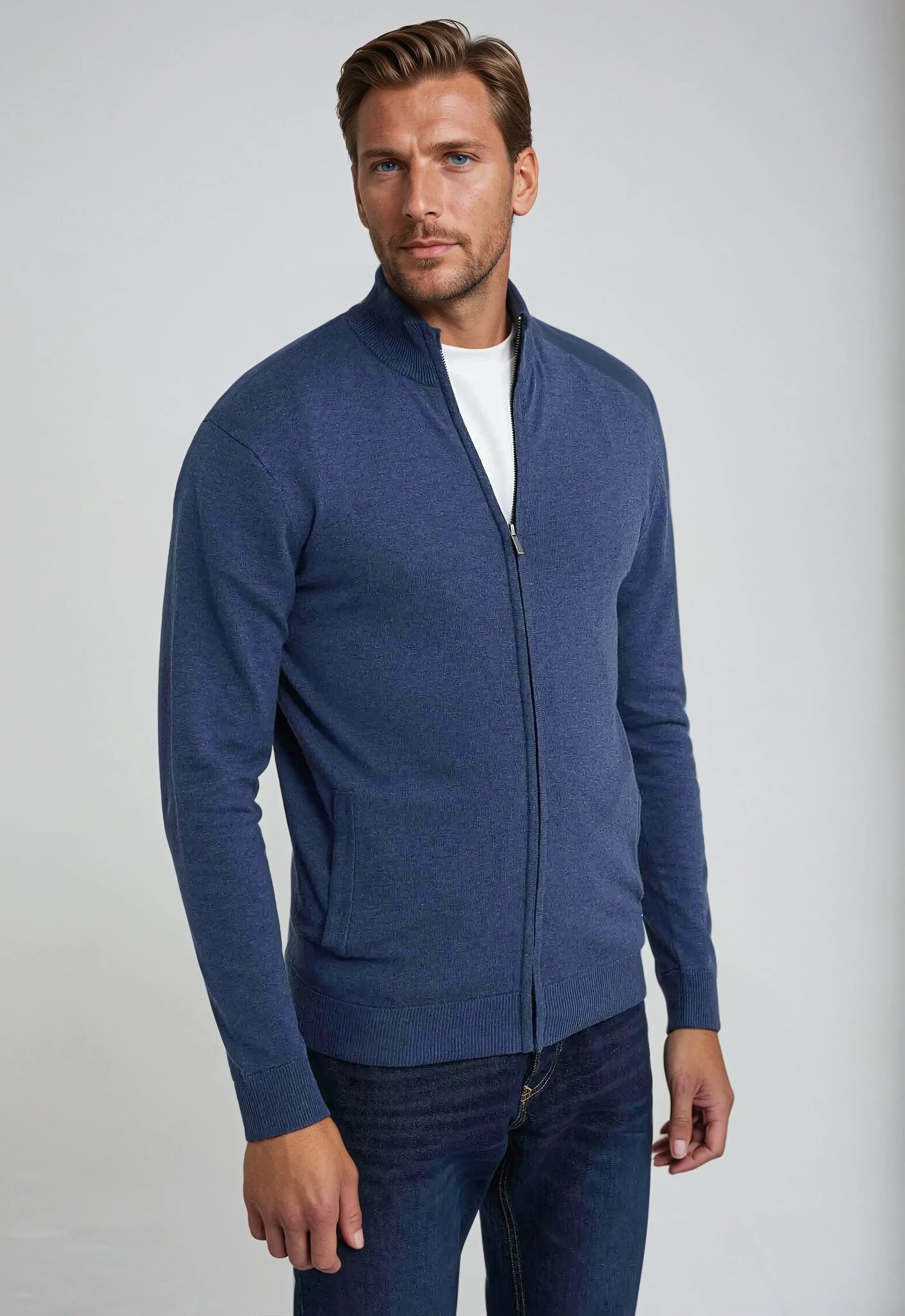 Herre Sweatshirt med Fuld Lynlås Moderne Stil 2