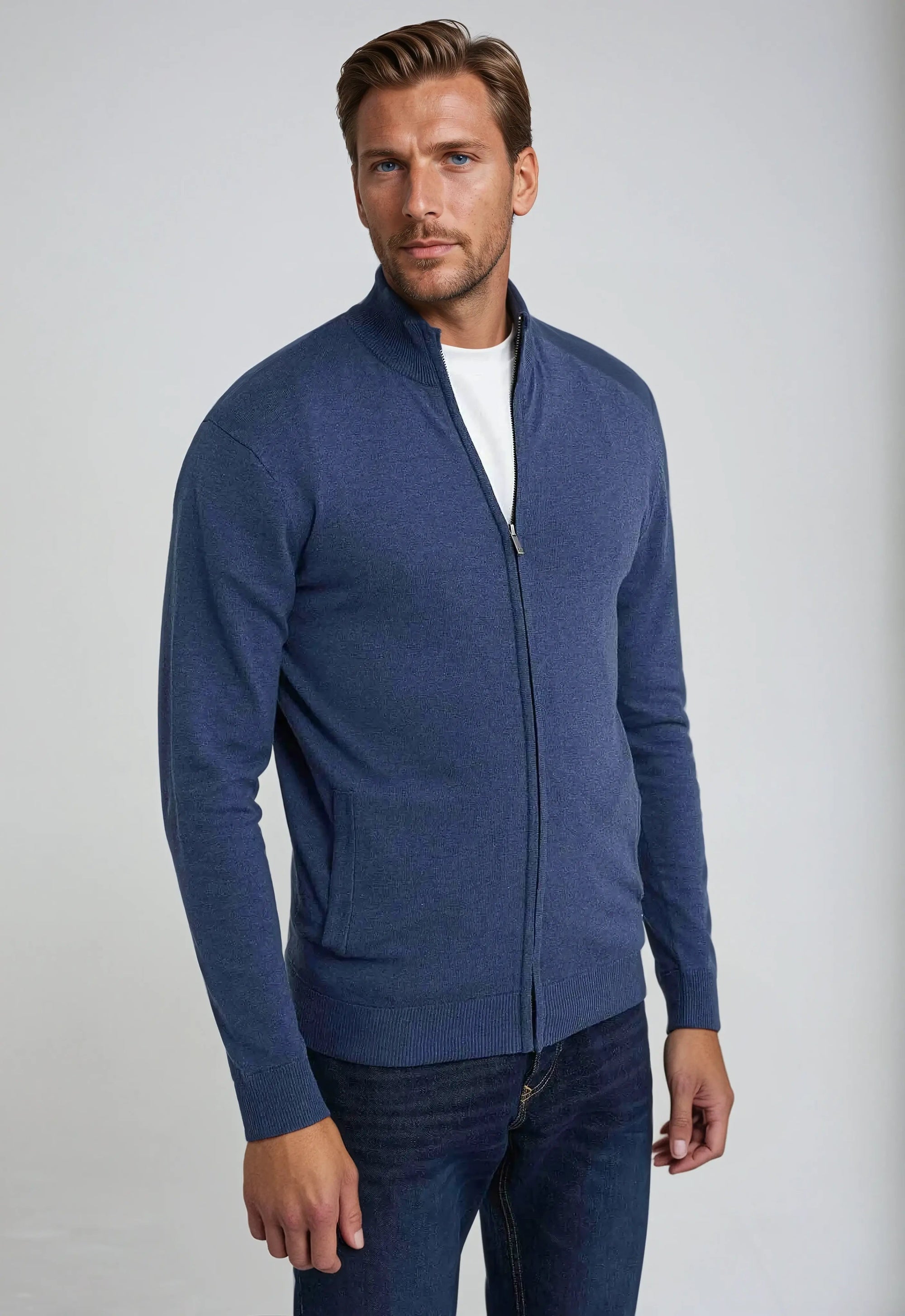 Herre Sweatshirt med Fuld Lynlås Moderne Stil 2
