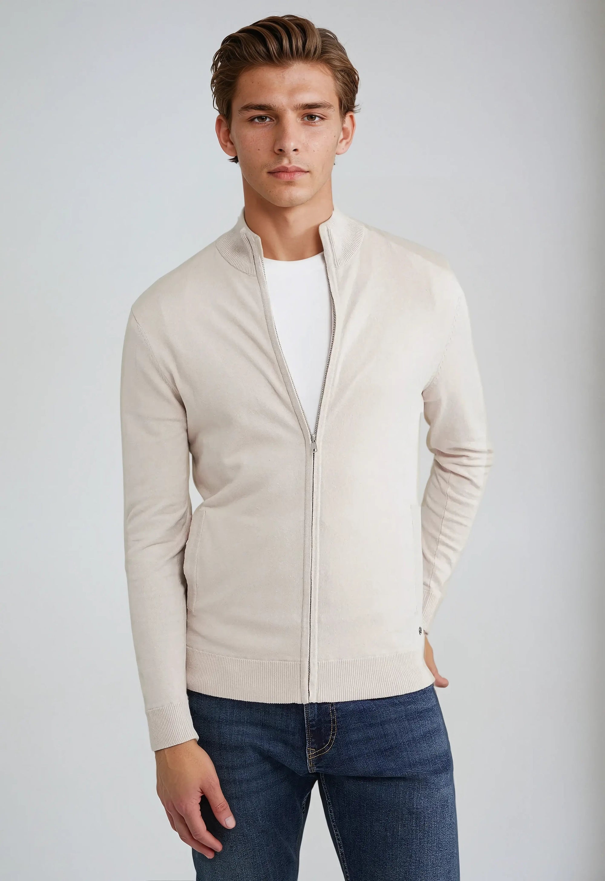 Herre Sweatshirt med Fuld Lynlås Moderne Stil 4
