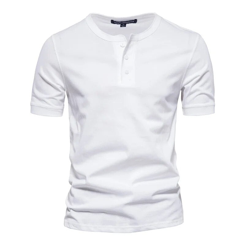 Herre T-Shirt Med Krave i Katoen 2