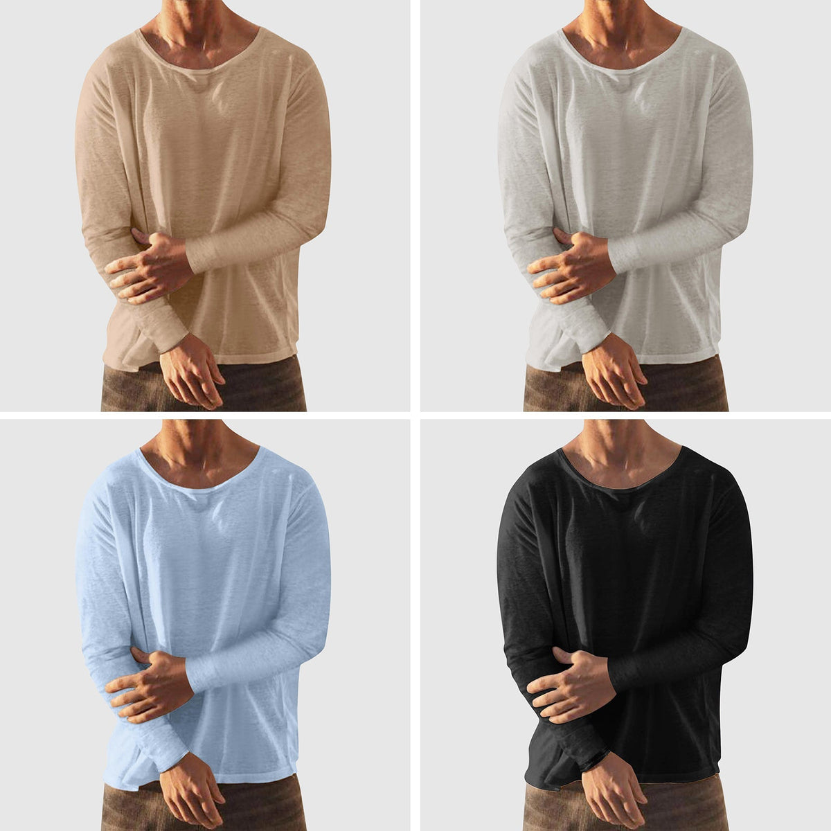 Herre T-shirt med Rund Hals og Moderne Stil 4