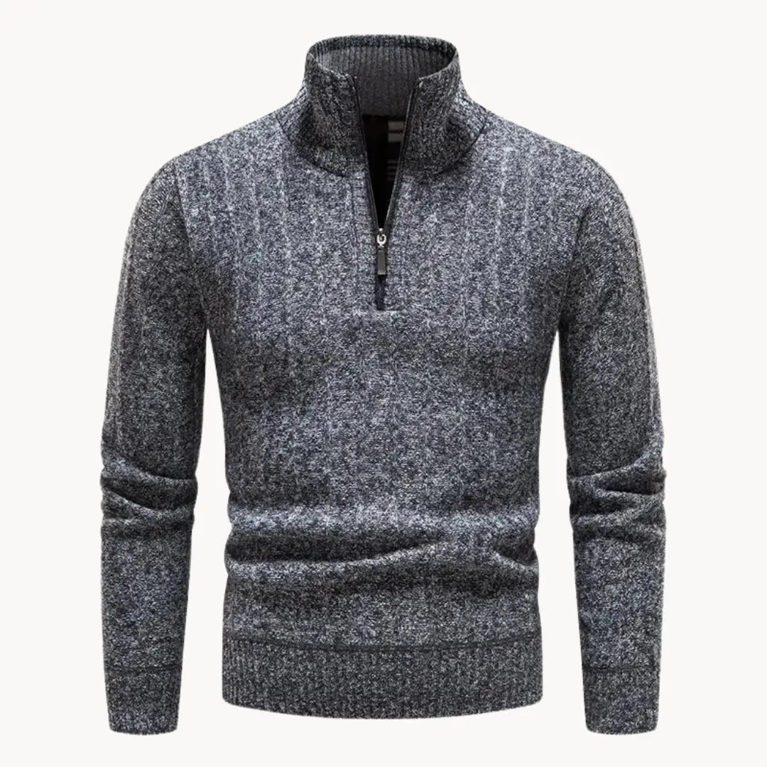 Herre T Shirt Casual Med Lynlås Og Ribben Detaljer 6