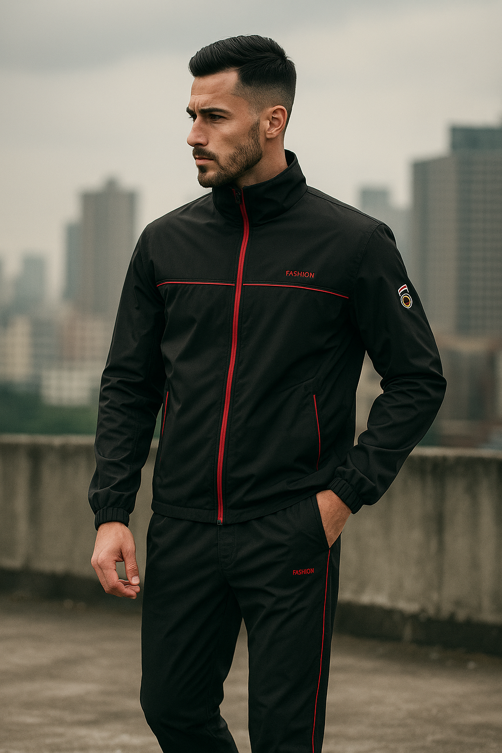 Herre Træningssæt Sporty Design Blødt Materiale 1