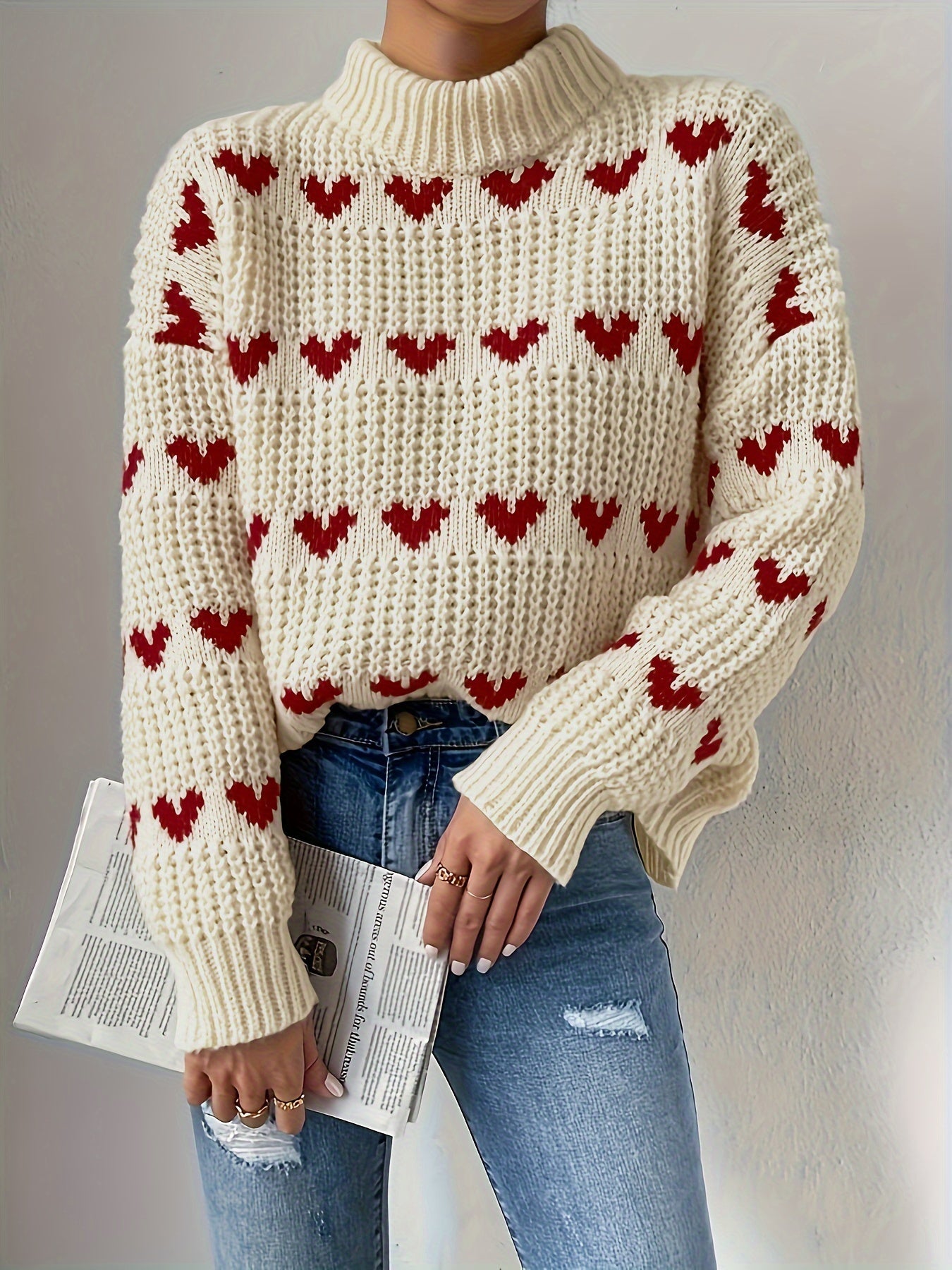 Herre Trøje Høj Hals Lange Ærmer Minimalistisk Design til Efterår og Vinter 1