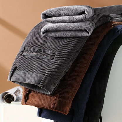 Herre Trousers Corduroy Stil Fleece 3