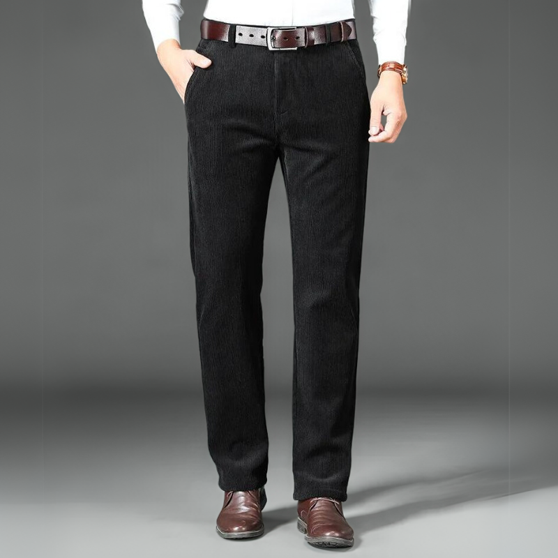 Herre Trousers Corduroy Stil Fleece 4