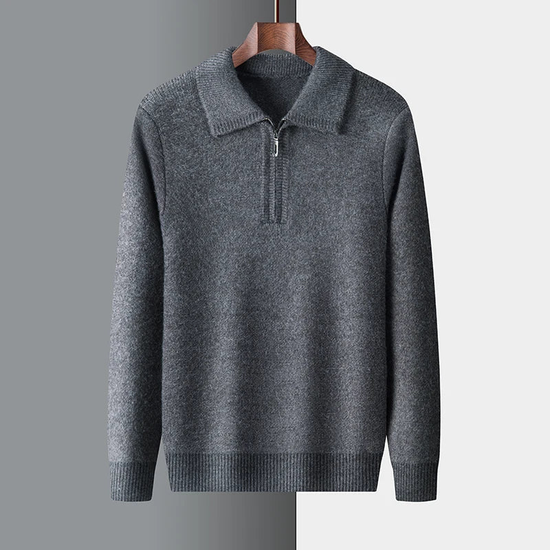 Herre Uldtrøje Ribbet Design 2