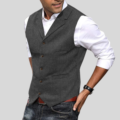 Herre Vest Korte Ærmer Modern Charme 7