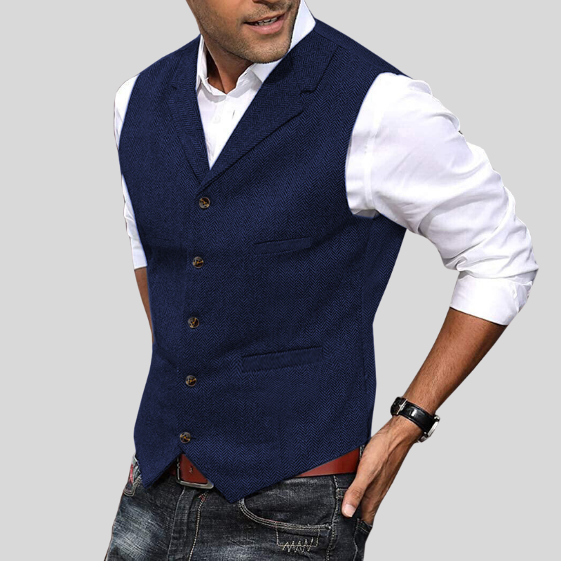 Herre Vest Korte Ærmer Modern Charme 8